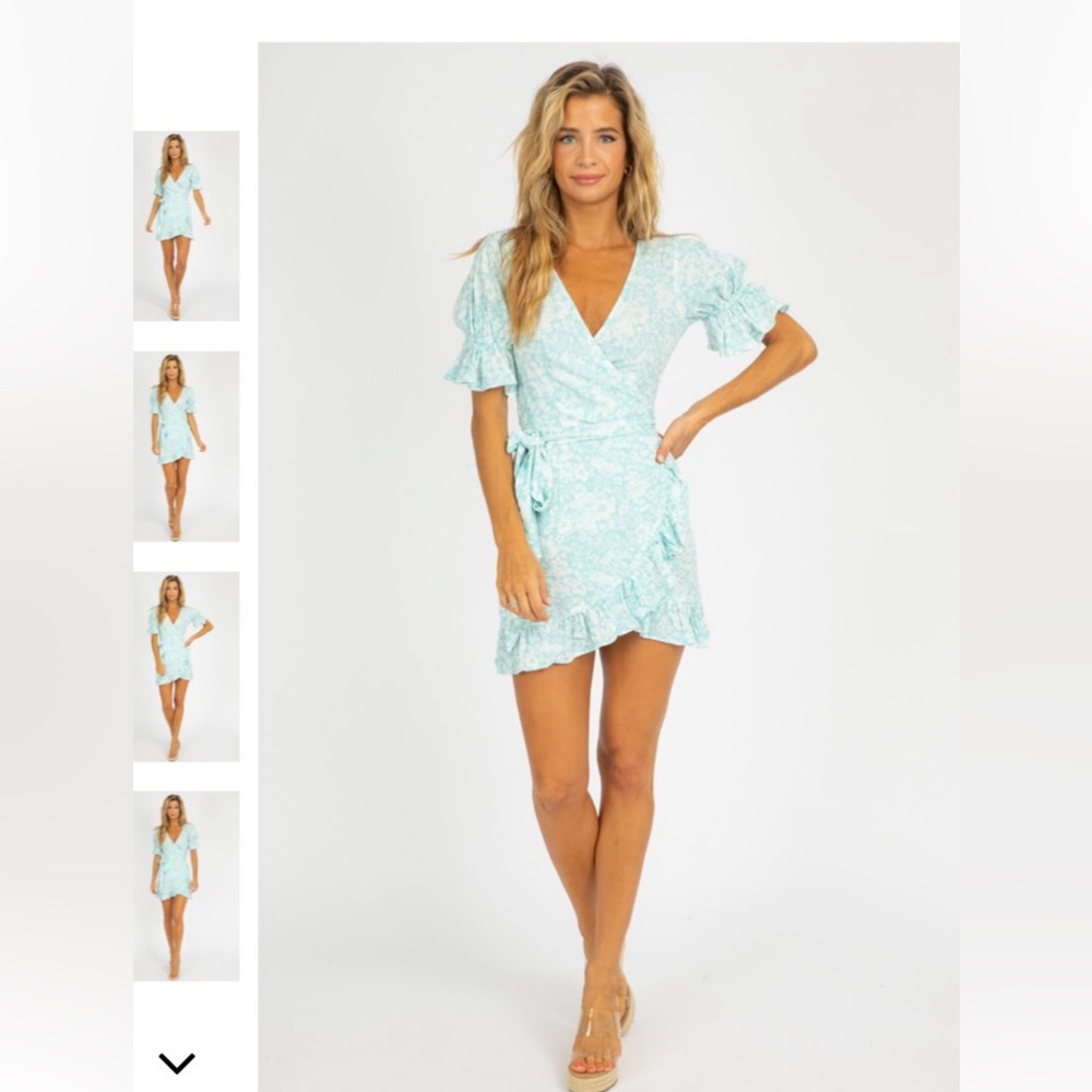 L’ABEYE Floral Wrap Mini Dress